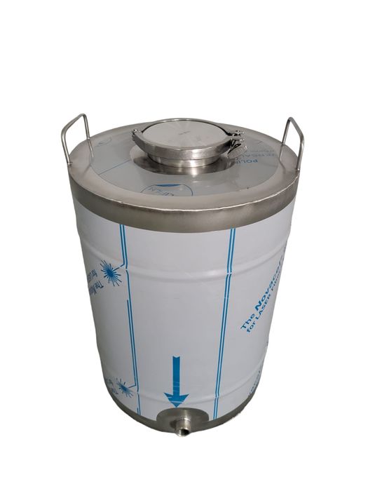 Butoi inox 30 litri, capac clamp 9 cm si robinet inox 1/2