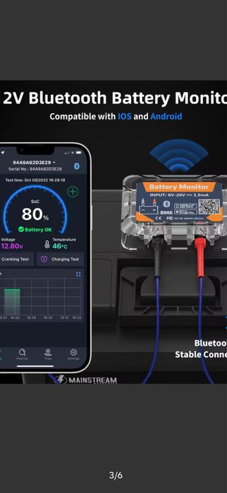 Modul blutut  bateri agm/lifepo4/gel/etc.