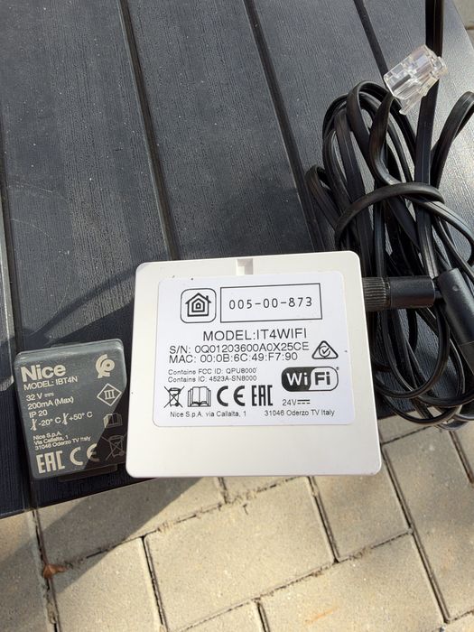 Modul Wi-Fi Nice IT4WIFI + interfață IBT4N, control poartă/garaj din telefon de la distanta