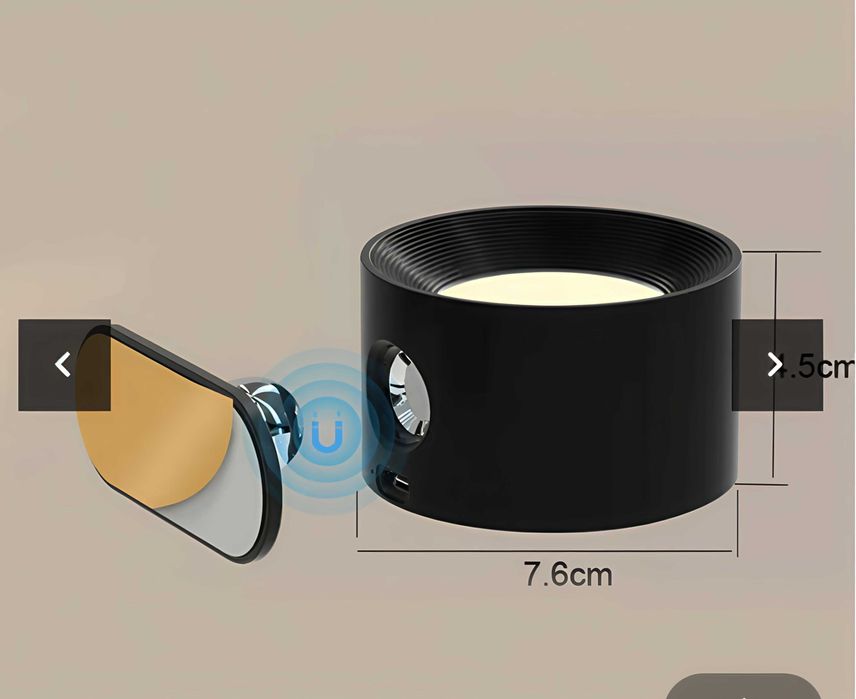 Lampă de perete modernă fără fir, reîncărcabilă și magnetica