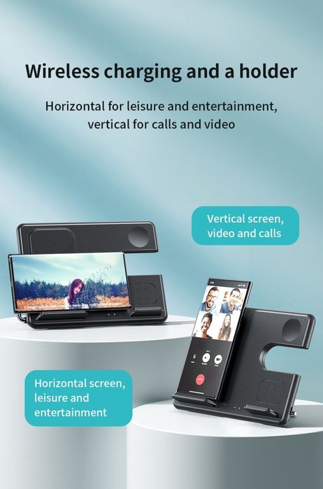 Hoco CQ2 Magnetic 3в1 PD-30W Samsung Galaxy 24 25 Ultra Watch Buds