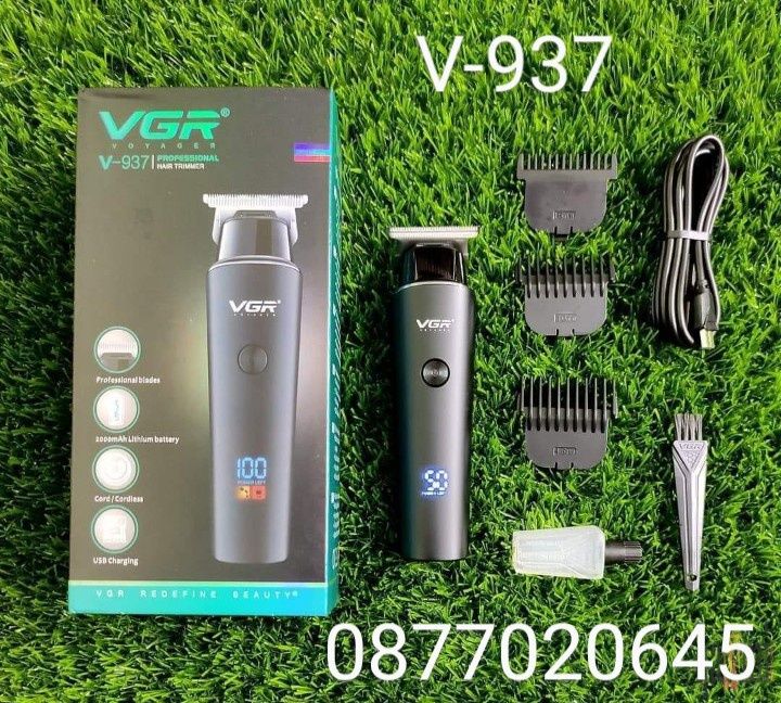 VGR V-937 Професионален жичен и безжичен тример за коса (черен)