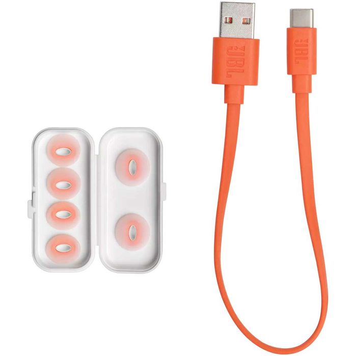Casti audio in ear JBL Tune Flex, True Wireless, Bluetooth, Active Noise Cancelling, IPX4, JBL Sound Fit, Alb