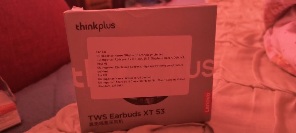 Vând căști wireless Lenovo XT 53 noi ( cu microfon)