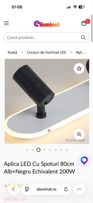 Aplica led cu spoturi