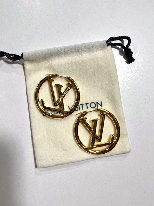 Обеци позлатени Louis Vuitton