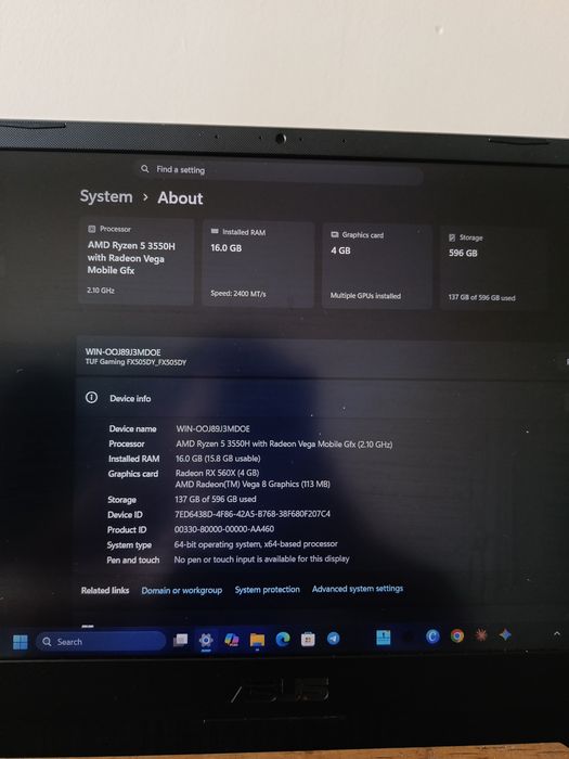 Asus tuf gaming fx3550