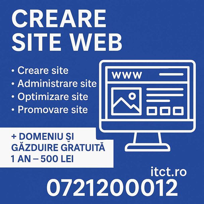 Servicii Web Design cu Domeniu și Găzduire Gratuită - Promovare site
