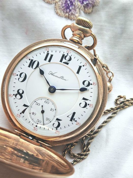 Изключително Рядък Джобен Часовник HAMILTON 1890те г.