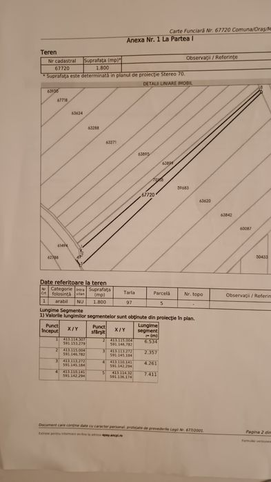 Vând teren extravilan  Gadalin
