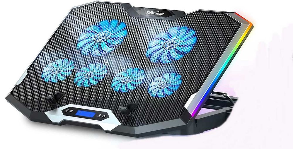 TopMate C11 Suport Laptop cu Răcire RGB – 6 Ventilatoare