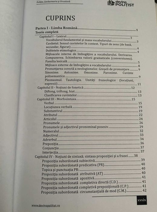 Manual ADMITERE Școlile de Poliție,Jandarmerie și Frontieră