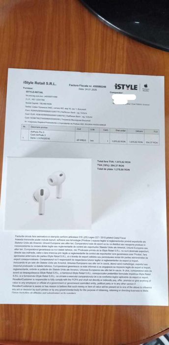Airpods pro 3 noi sigilate
