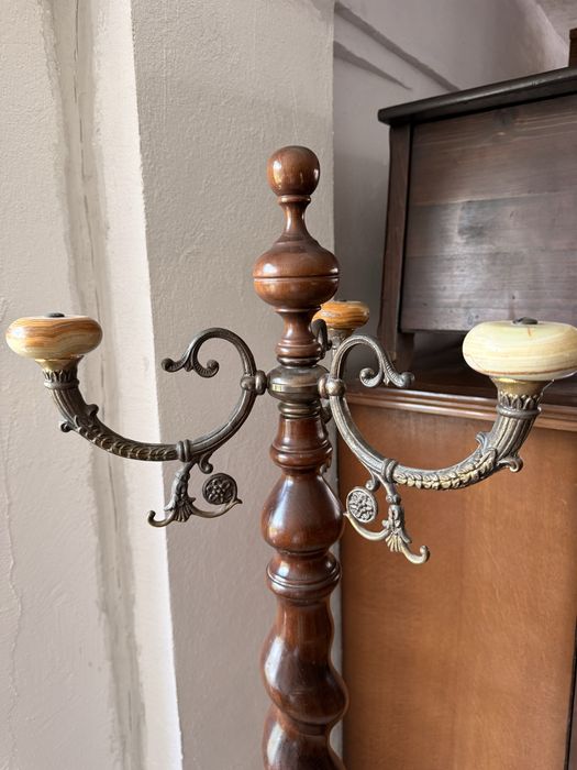 Cuier Vintage Lemn Masiv Bronz Onyx