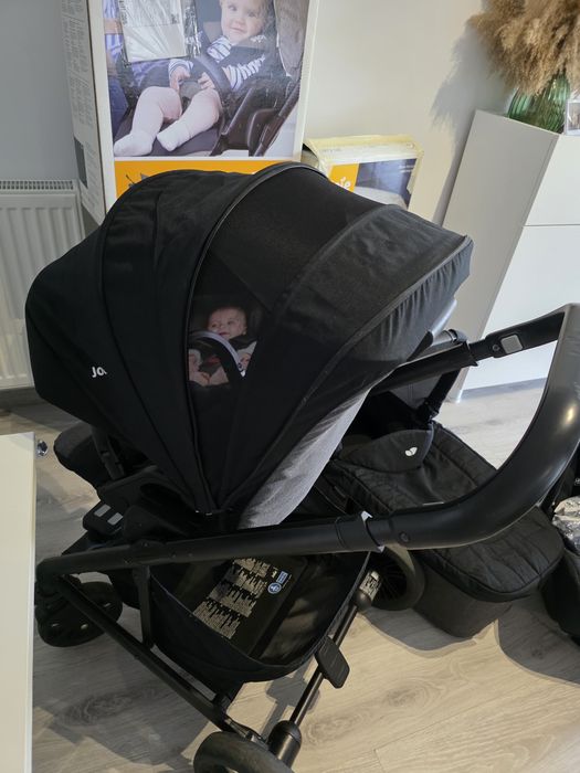 Cărucior 3 în 1 Joie Chrome + landou + scoică i‑Gemm – Stare excelenta