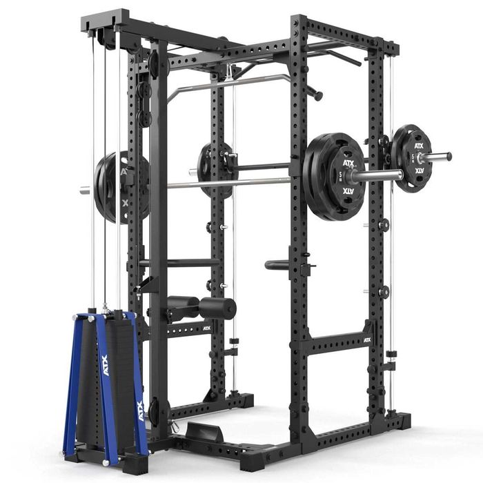 Смит Машина / Вграден Скрипец 115 кг / Стойка Power Rack / Фитнес Уред
