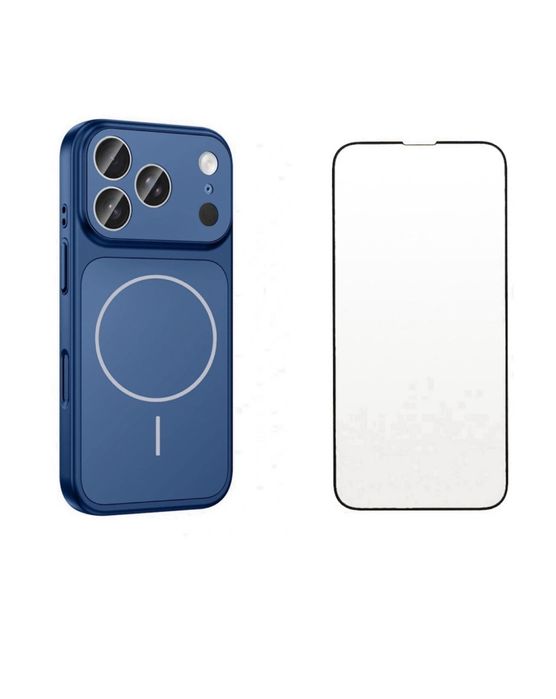 Iphone 13/14 PRO MAX PLUS Husa Magnetic Case si Folie Sticla Curved