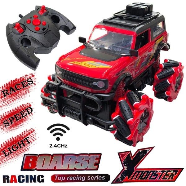 Джип с Дистанционно X-Monster 4x4, Странично Движение, LED Светлини