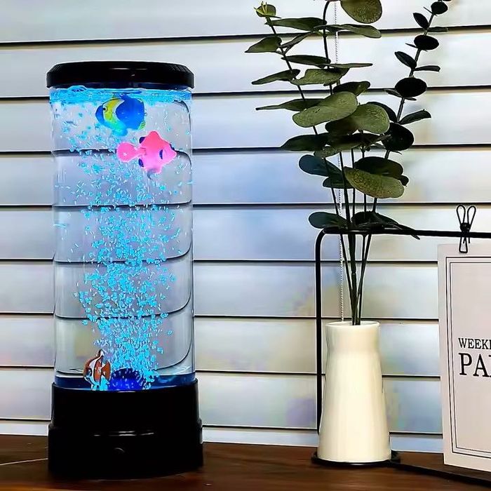 Design Elegant: Acvariu LED cu Meduze 12” – Schimbare Automata de Culoare