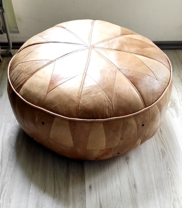 Кожен пуф,кожена табуретка