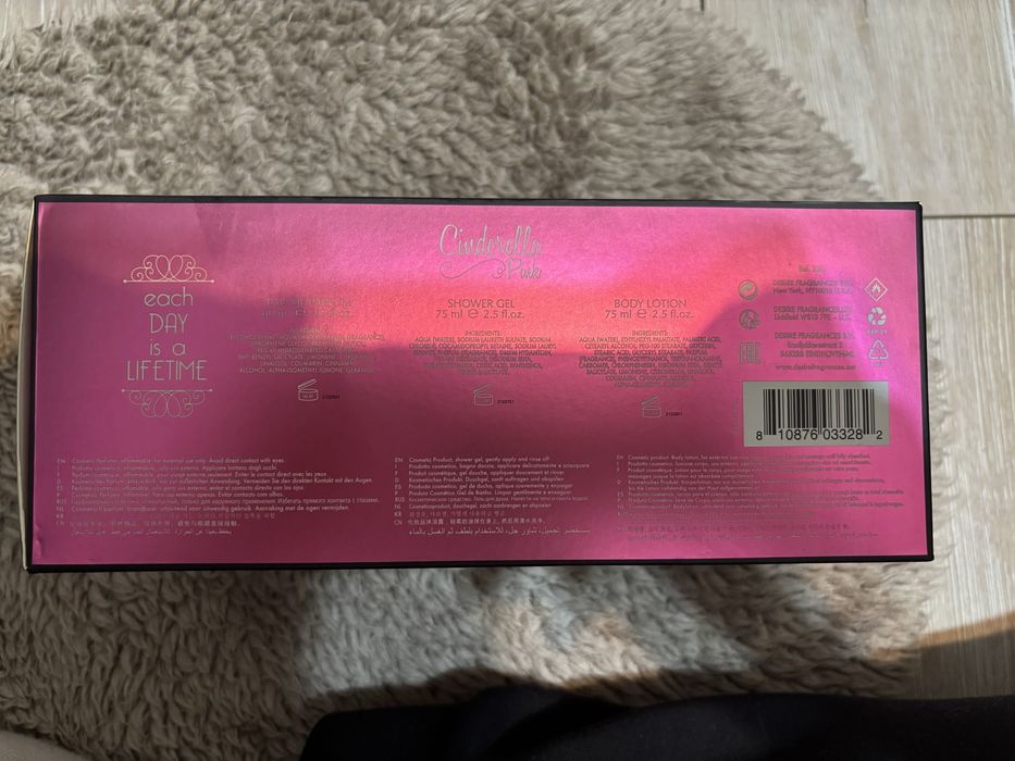 Set cadou parfum Disney Cinderella Pink Slipper