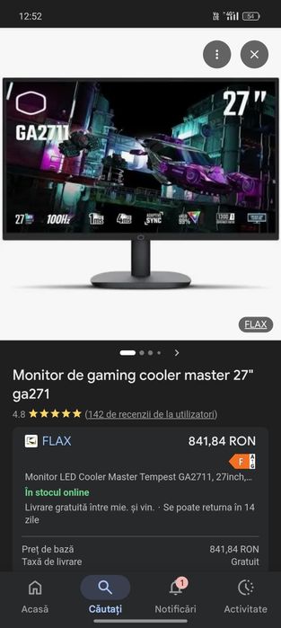 Xbox one S + monitor gaming Cooler Master 27"