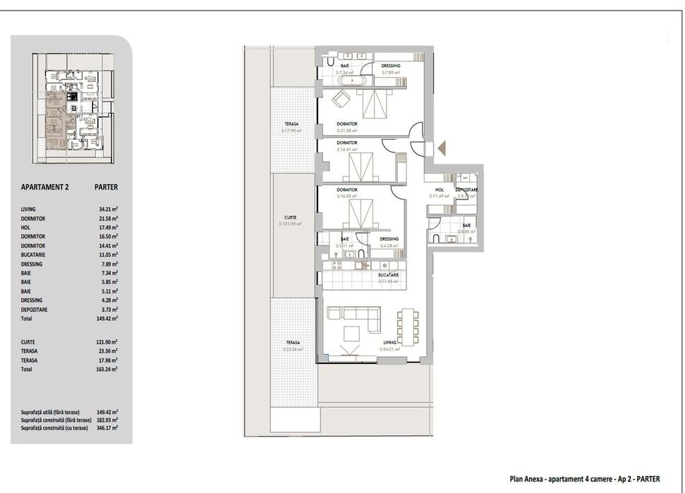 Iancu Nicolae | 4 Camere Premium | Curte 120 mp | 3 Bai | Dressing