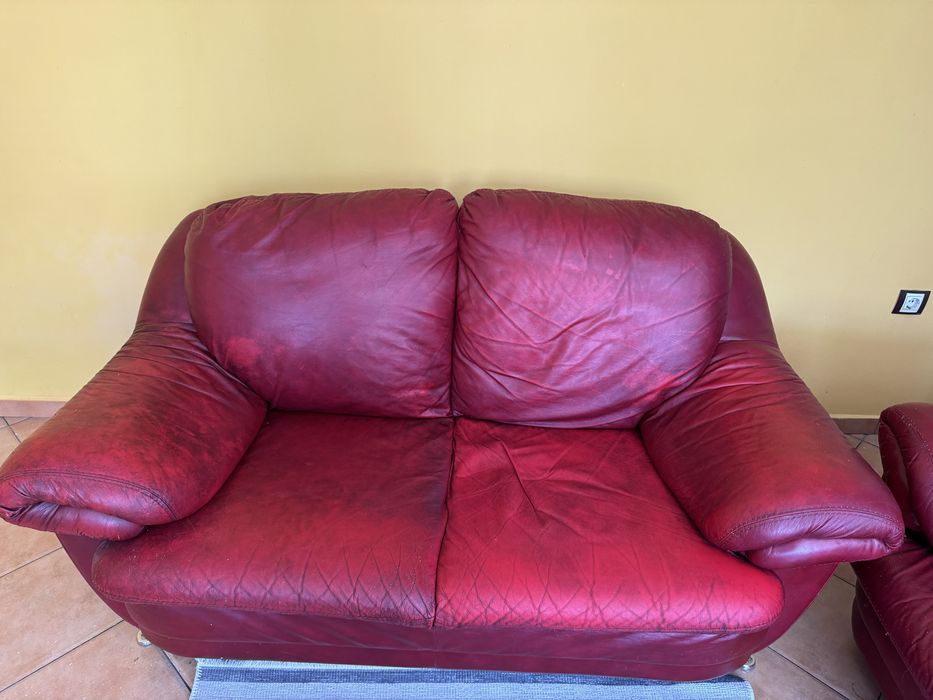 Холна гарнитура от мека естествена кожа