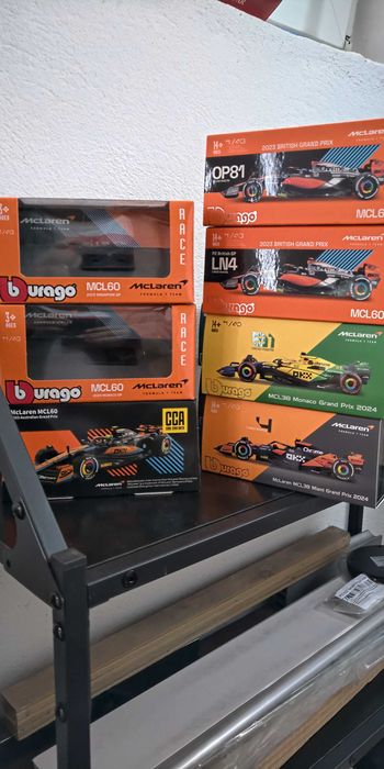 Machete Bburago 1/43, DOAR set, McLaren Red Bull Verstappen Norris Piastri Perez