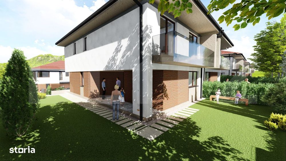 Casa 180 mp, standarde nzeb, garaj dublu, in ansamblu premium