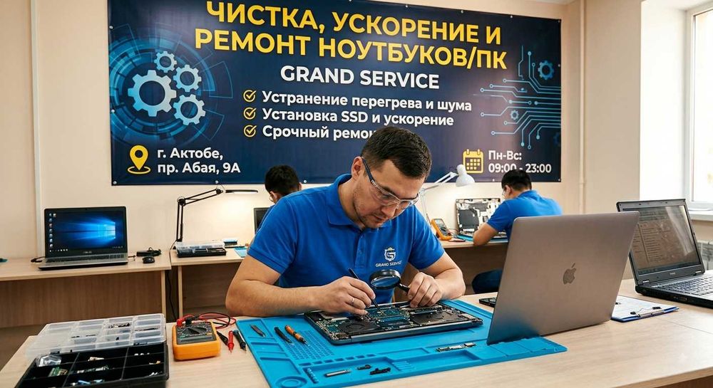 Чистка, ускорение и ремонт ноутбуков/ПК | GRAND SERVICE