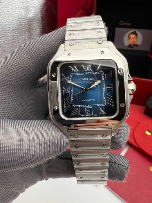 cartier santos 100 silver colectie