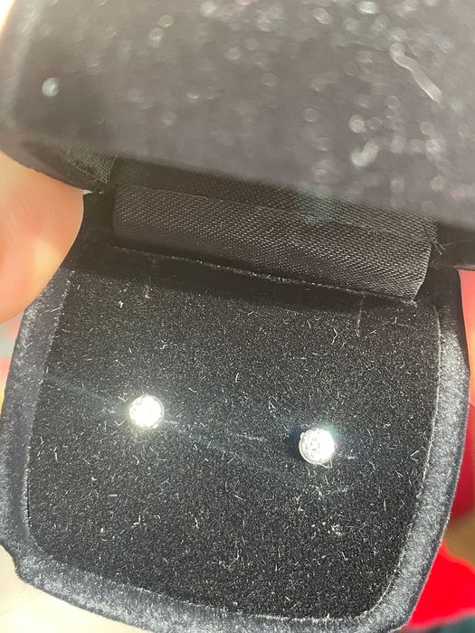 Cercei din platina cu diamante naturale
