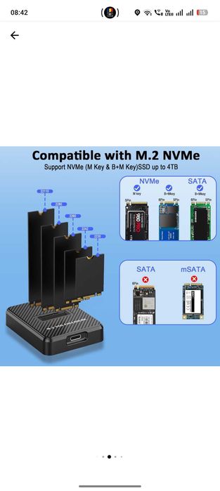 Dock ssd nvme m2