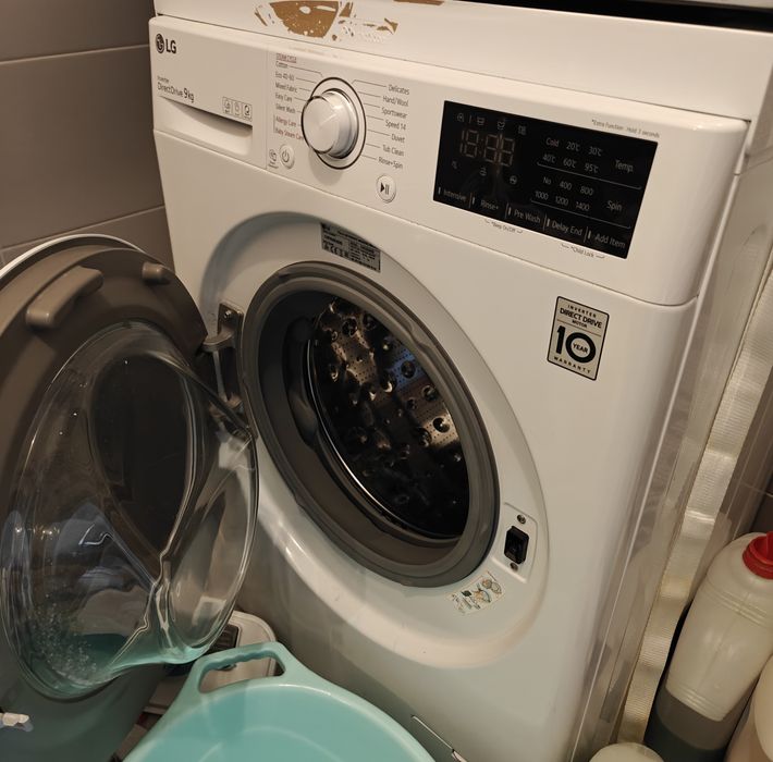 Masina de spalat rufe LG F4WV3S9AIDD, 9 kg, 1400 rpm, Clasa B, AI Direct Drive™, Steam™, Smart Diagnosis™, Steam, Alb