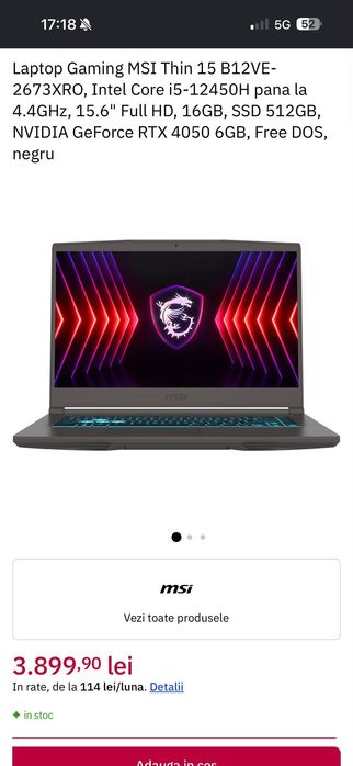 Laptop Gaming msi