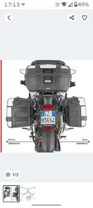 Suport sidecase side case Givi monokey Triumph Tiger 1200GT/RALLY