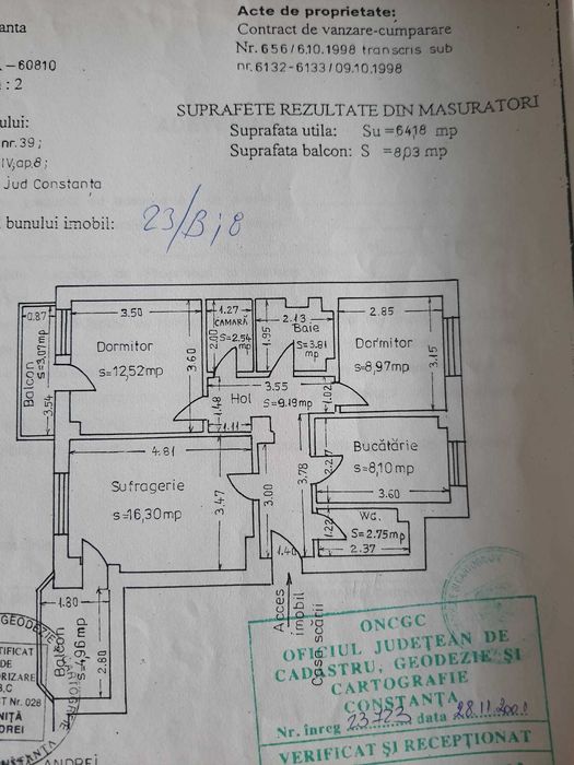 Apartament cu 3 camere de vânzare în centrul orașului Hârșova – Spațiu, confort și o locație excelentă!