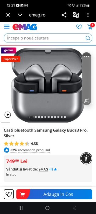 Casti bluetooth samsung galaxy  Buds 3 pro