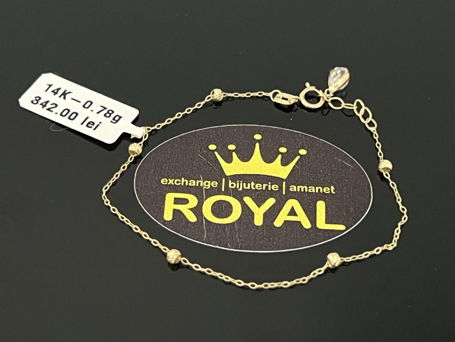 Bijuteria Royal CB : Bratara copil aur 14k 585  0,78 gr