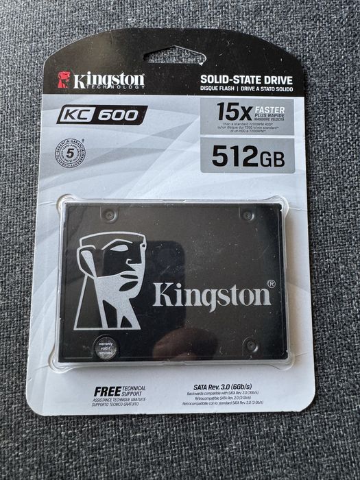 SSD Kingston KC600 512GB 2.5 Inch; Sigilat