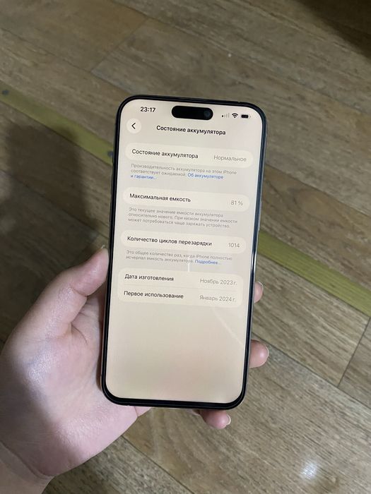 iPhone 15pro max 256гб 81%Аккумулятор