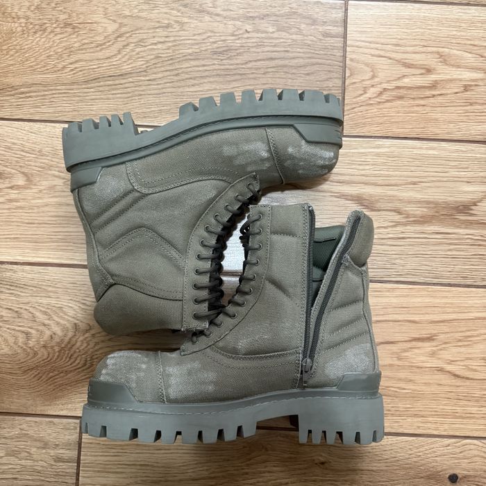 Balenciaga Striker Boots Green