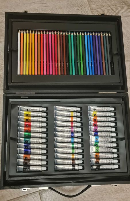 Набор для рисования Crelando 174 предмета, краски, фломастеры, новый