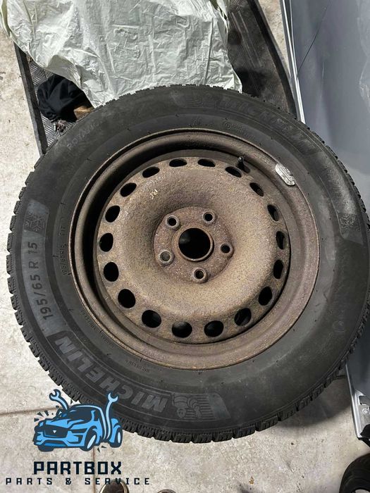 Метални джанти за VW 5х112 и гуми Michelin 195/65 R 15 M+S