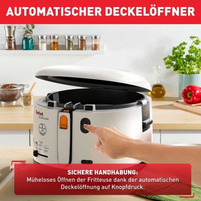 Фритюрник Tefal FF 1631 One Filtra, 1900W, 2.1 литра, Бял