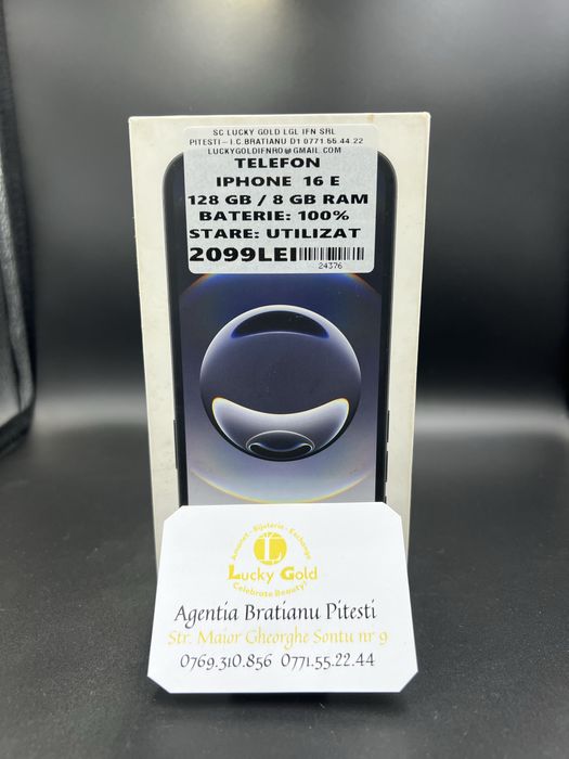 Iphone 16 e 128 gb 8 gb ram baterie 100% cod 24376