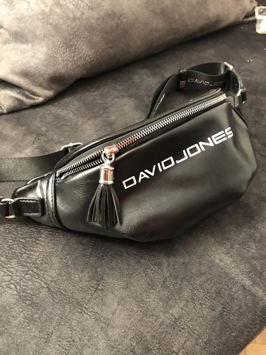 Borseta neagra David Jones piele