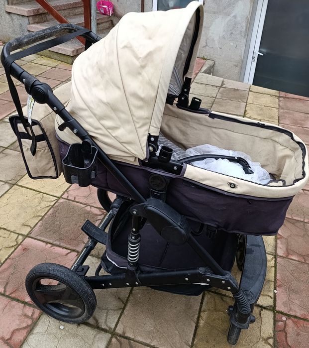 Carucior Coccolle transformabil 3 in 1 cu scoica, landou, pliabil