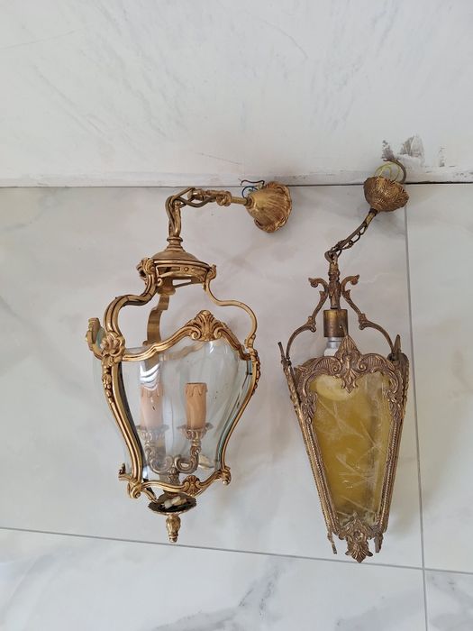 Бароков аплик и полилей настолни лампи